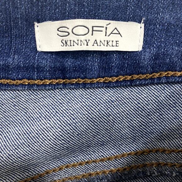 Sofia Jeans By Sofia Vergara Womens Size 18 Blue Denim Skinny Ankle Stretch - Picture 6 of 12